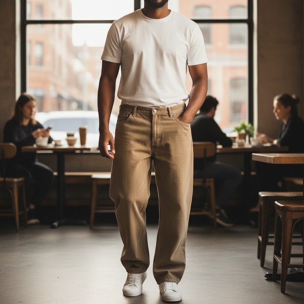 Sean John Relaxed Hamilton Jeans Mens 42 Tan Baggy Fit Y2K‎ Streetwear Brown